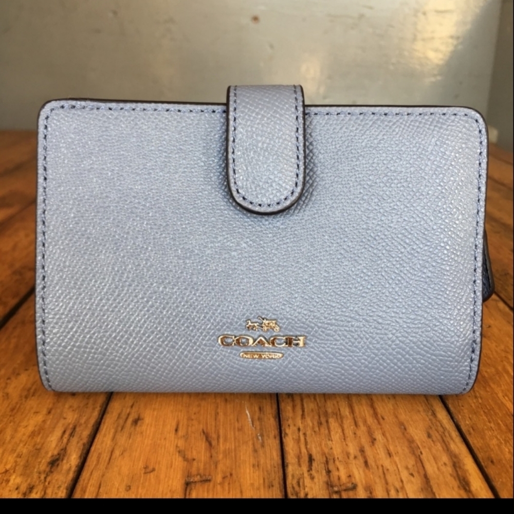 Coach light blue wallet